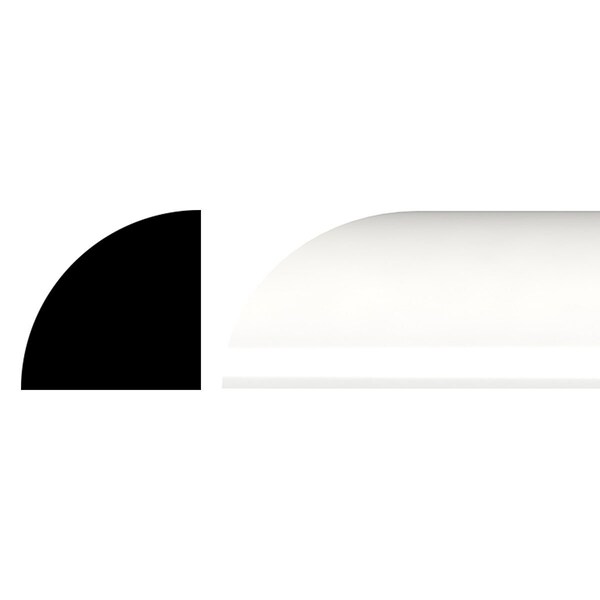 Ekena Millwork WM105 - 3/4"H x 3/4"P x 96"L Quarter Round Moulding, PVC WM105X96SWPV - main
